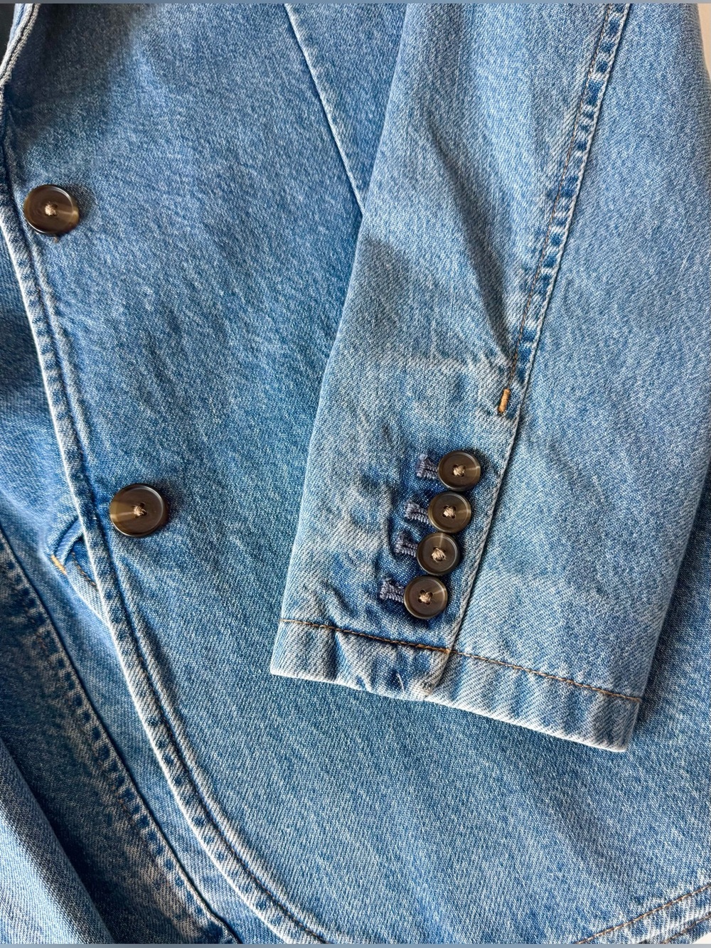 Levi’s Stella Relaxed Denim Blazer, Blue Medium Wash, NWT, Women’s Size Small - Picture 14 of 15